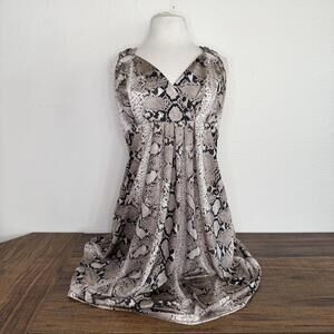 INC International Concepts Snake Print Sleeveless Dress Large
